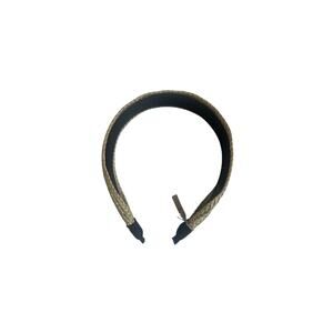 Natural Braided Straw Headband with Gold Thread Detail